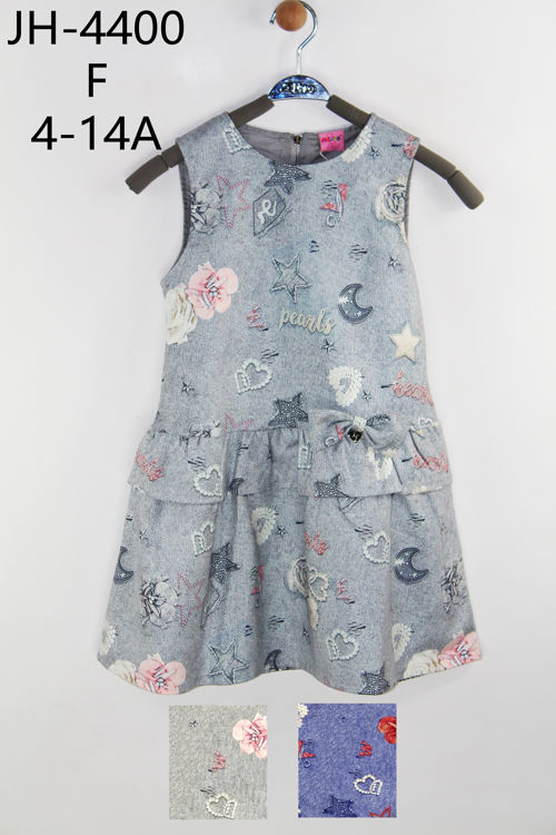 Picture of JH4400 GIRLS WINTER DRESS WITH A BOW ON THE WAIST